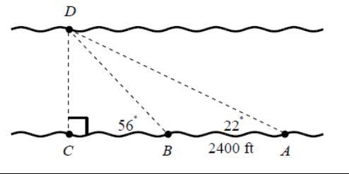 15 POINTS! PLEASE HELP! To measure the distance across a wide river surveyors use-example-1