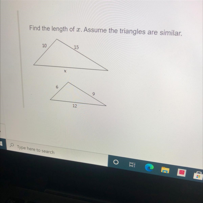 Find the length of x-example-1