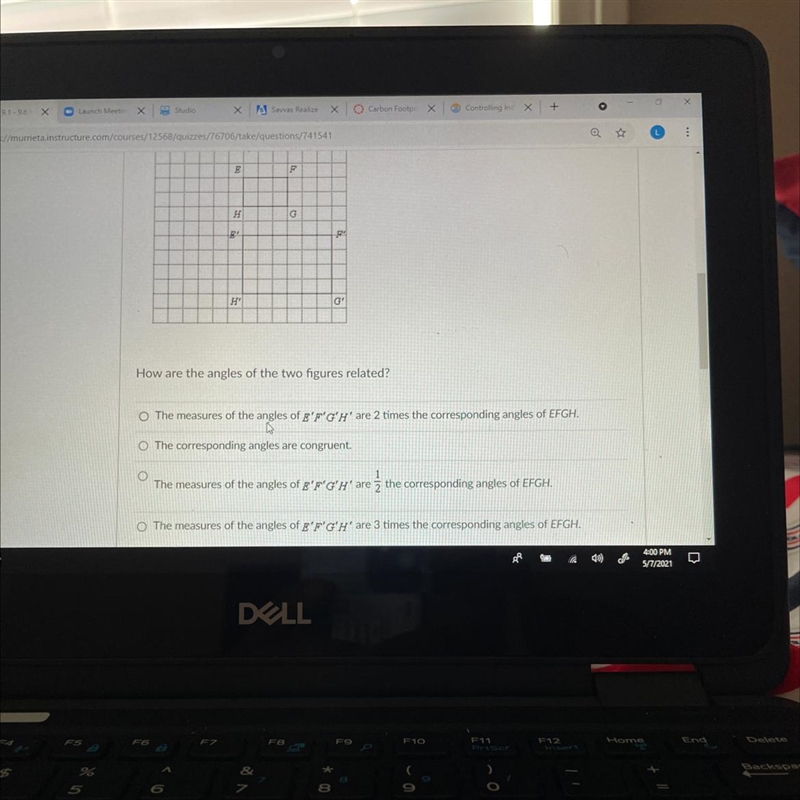 How are the angles of the two figures related-example-1