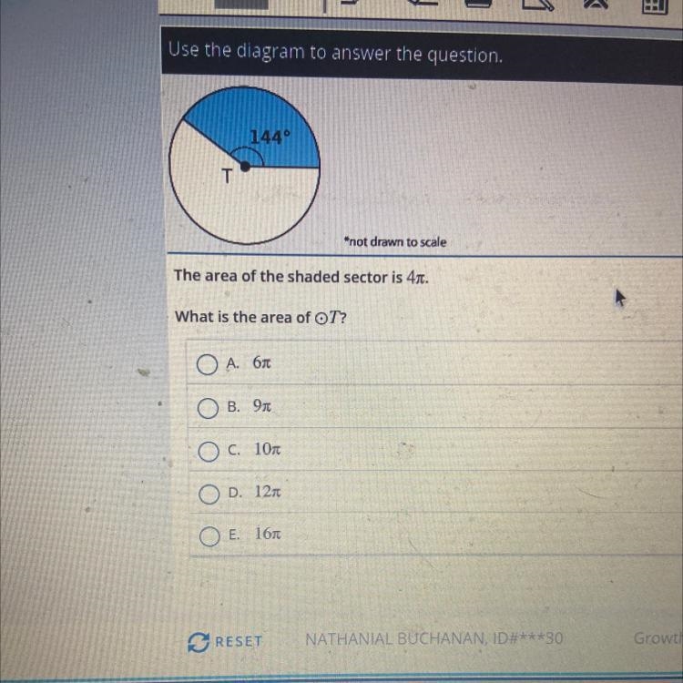 What is the area of T-example-1