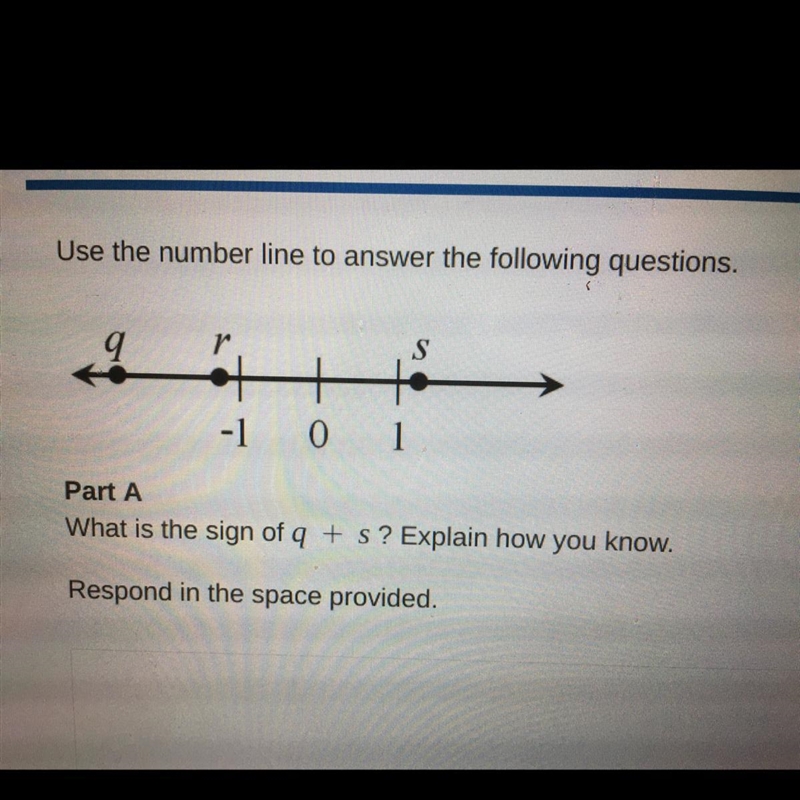 HURRY PLEASE!! Use the number line to answer the following questions. -1 0 1 Part-example-1