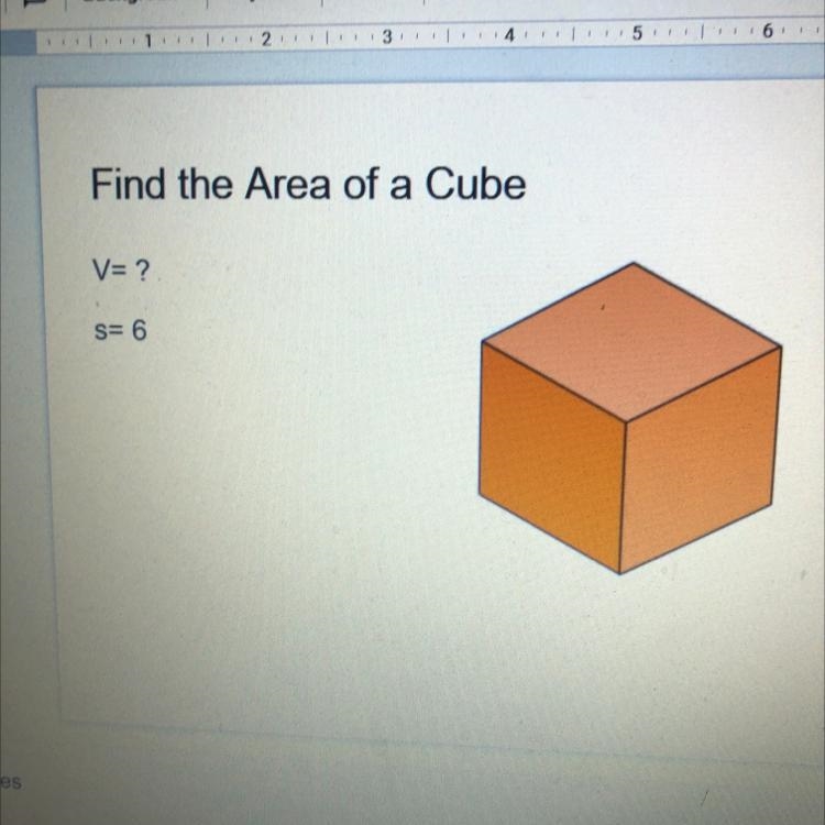 Find the Area of a Cube-example-1