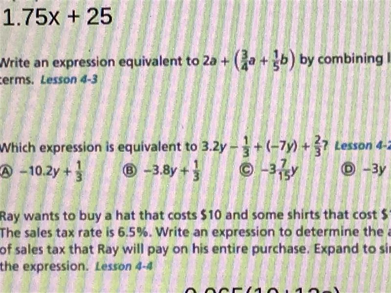 Please help MEEEEEEEH what expression is equivalent to that-example-1