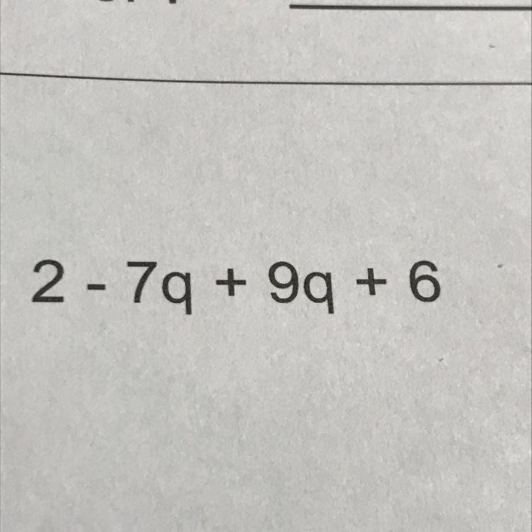 What are the combining like terms plz-example-1