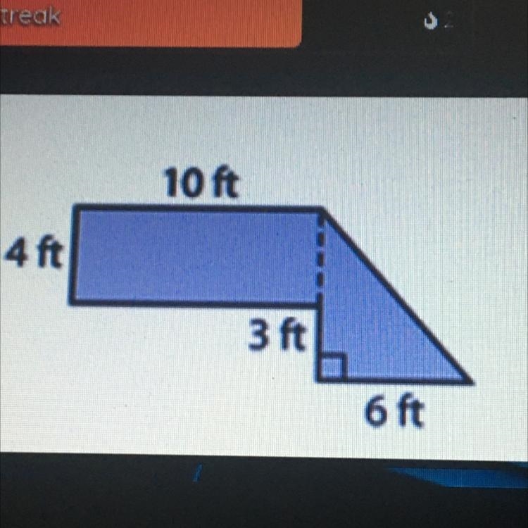 Find the area of the composite figure:-example-1