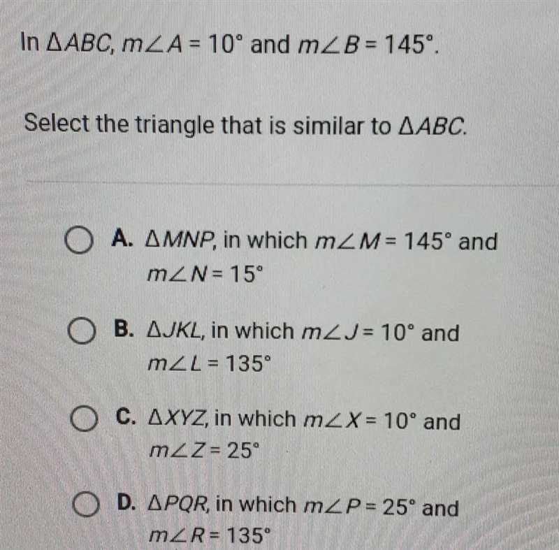 How do I know which triangles are similar to ABC?​-example-1