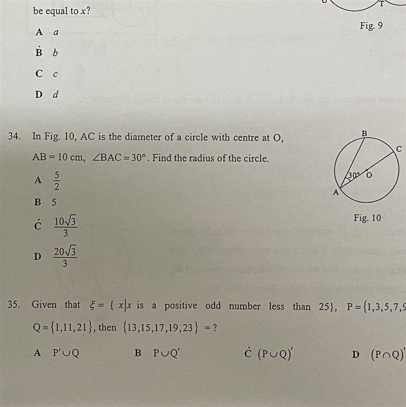 Question 34, the answer is C. I just need the working. Tysm-example-1