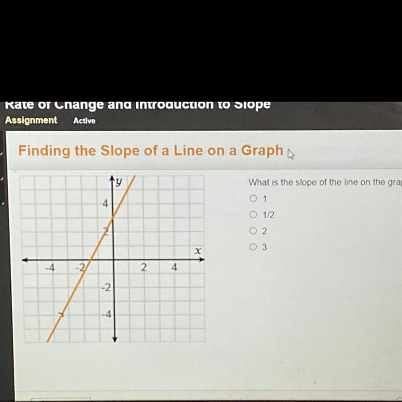 What is the slope of the line on the graph?-example-1