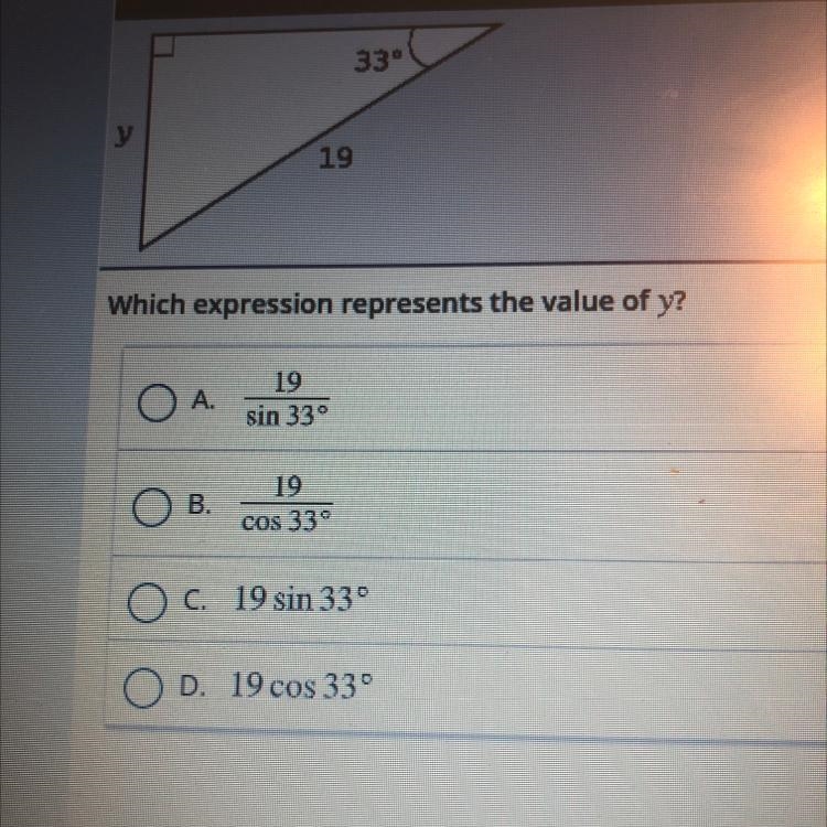 Which expression represents the value of y-example-1