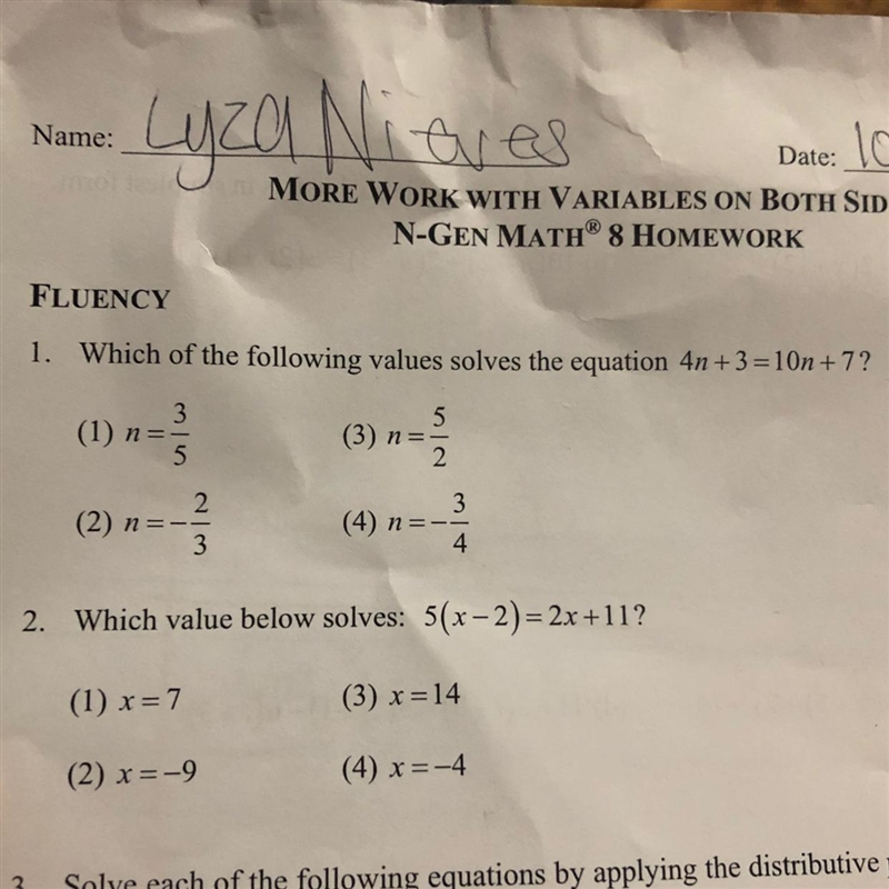 For number 1, i know the answer is -2/3 but like plz i need help can someone break-example-1