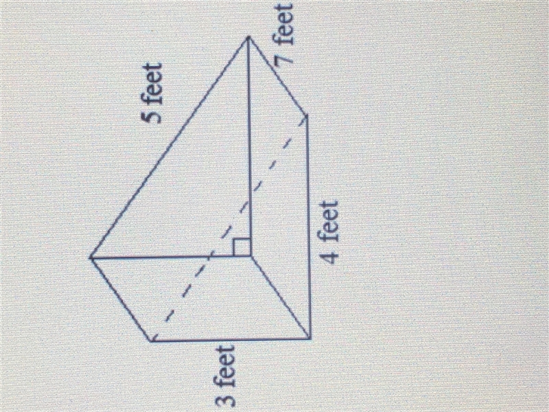 What is the lateral surface area of the triangle prism? A) 96ft B) 36ft C) 60ft D-example-1