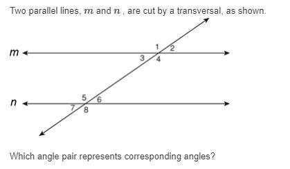 Here are the options ∠2and∠4 ∠1and∠5 ∠3and∠6-example-1