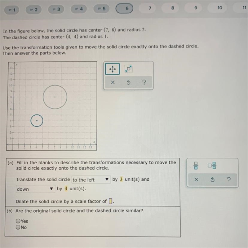 Dilate tge solid citcle by a scale factor of?-example-1