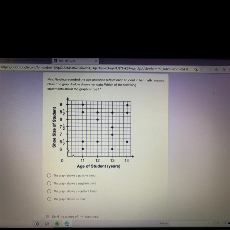 HELP PLZ. Which of the following statements about the graph is true.-example-1