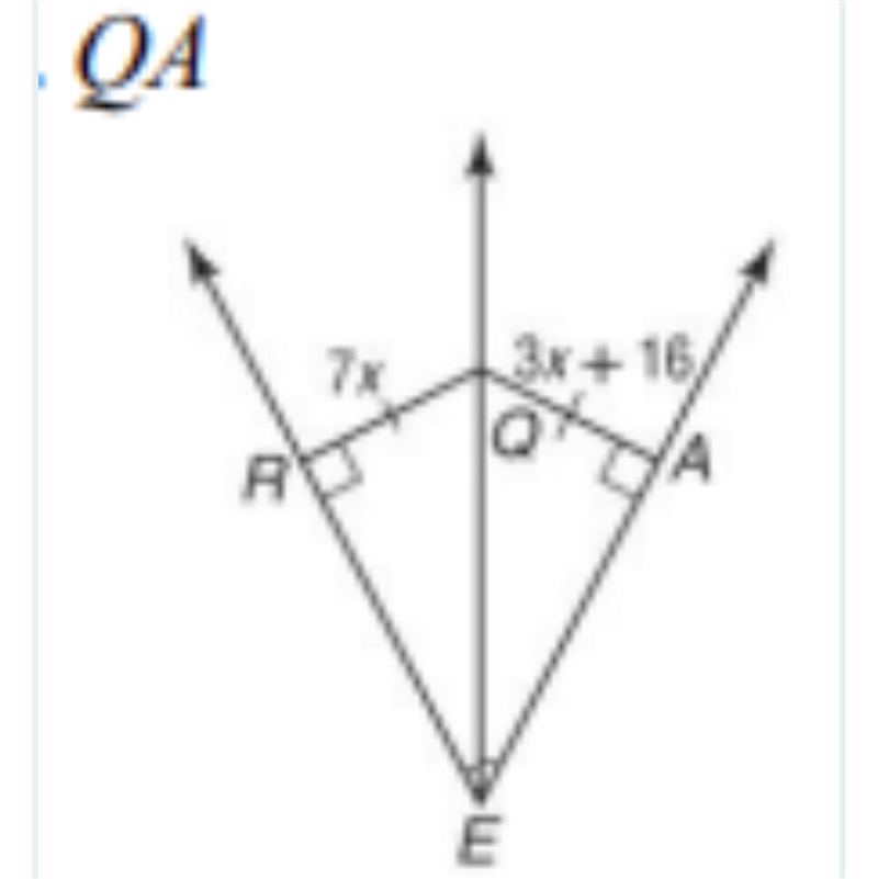 Find the measure of QA-example-1