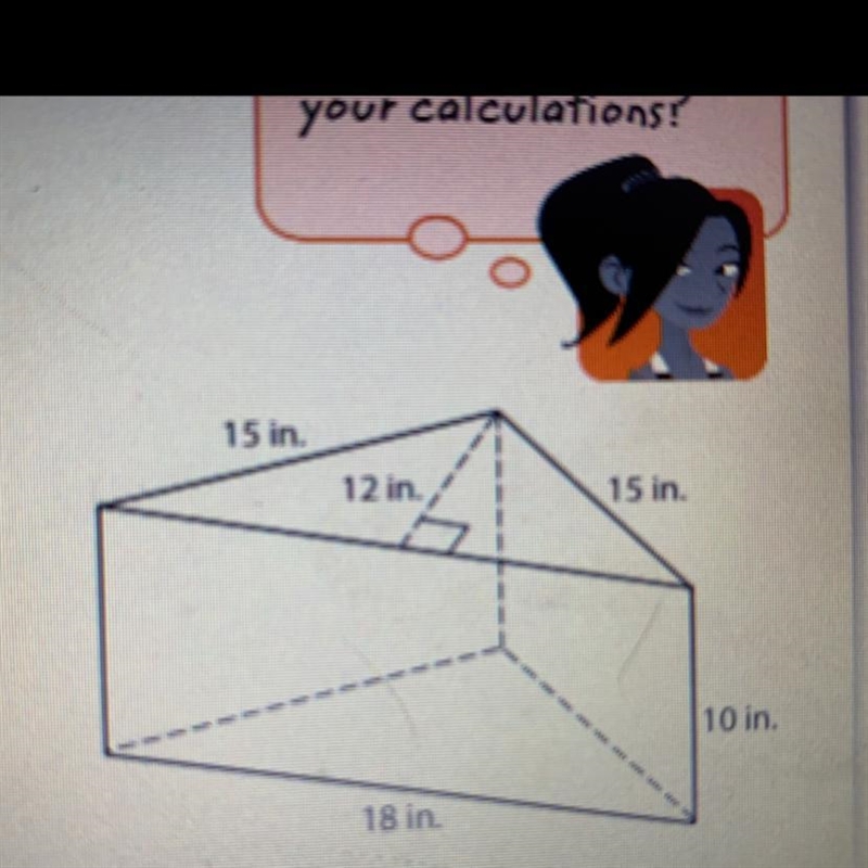 Rita keeps her craft supplies in a container without a top. The container is a triangular-example-1