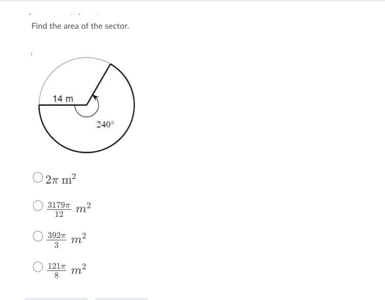 Find the area of the sector.-example-1