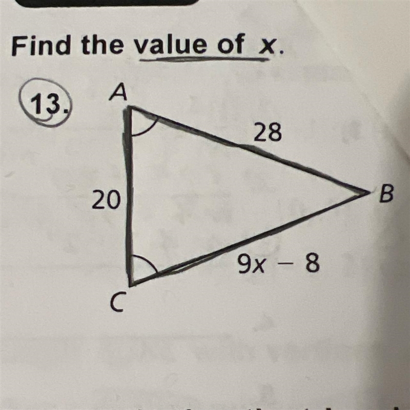 PLEASE HELP!! find the value of x. attached image.-example-1