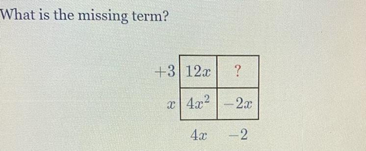 What is the missing term?-example-1