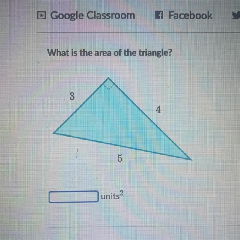 What is the area of the triangle? 3 4 5-example-1