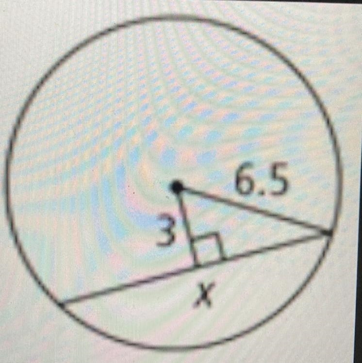 Solve for x in the circle-example-1