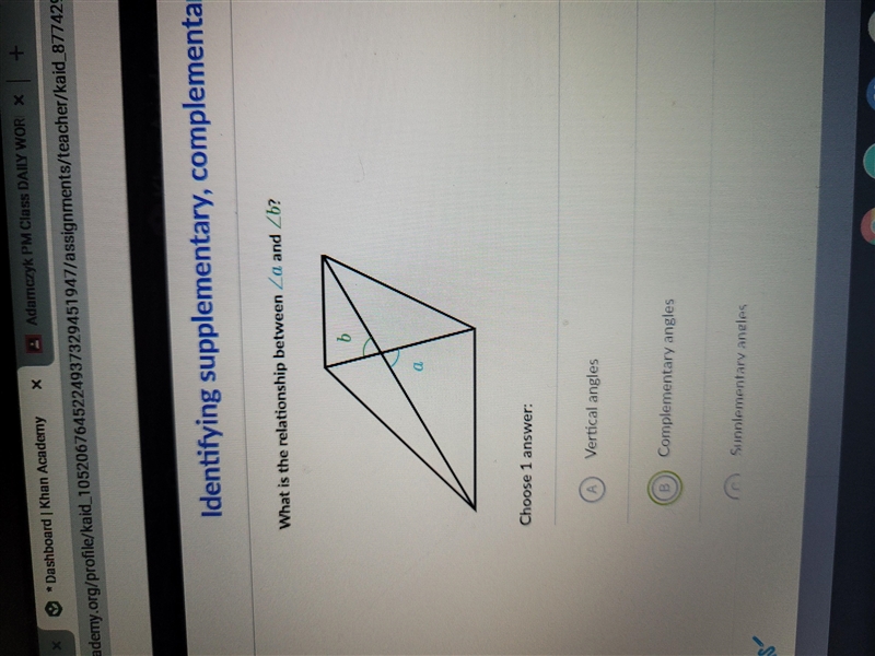 What is the relationship between a and b-example-1