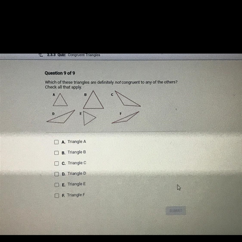 NO LINKS I WILL REPORT!!! But help plssss Which of these triangles are definitely-example-1