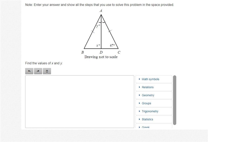 Find the values of x and y-example-1