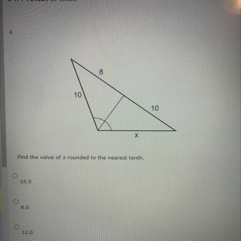 Find the value of x rounded to the nearest tenth.-example-1