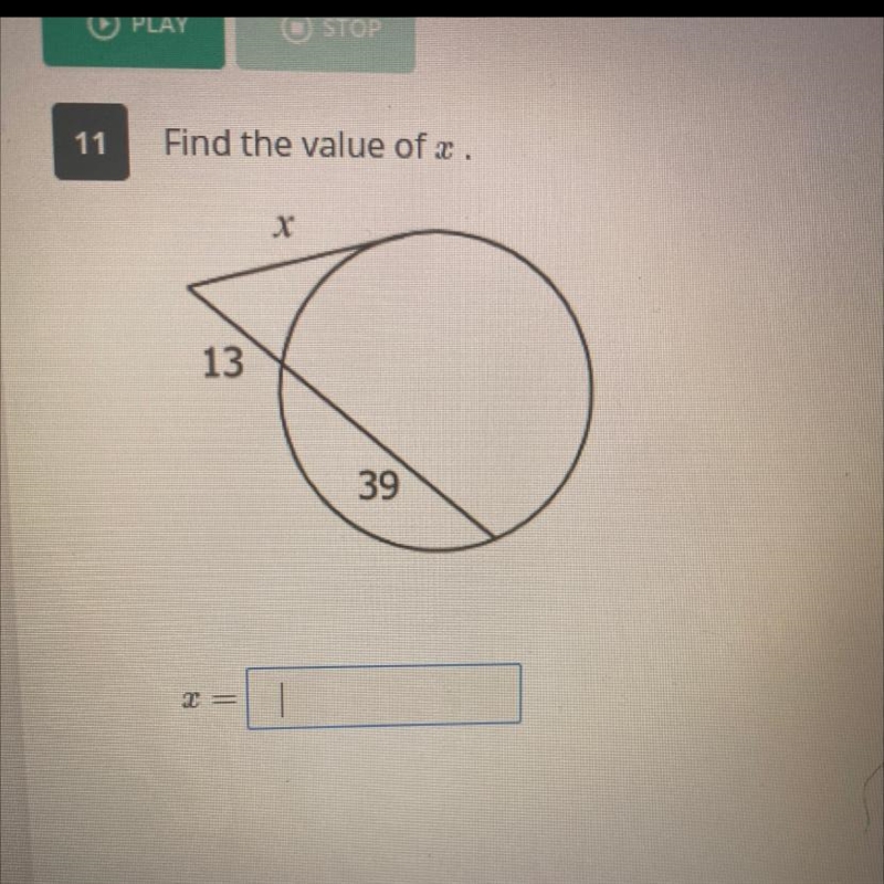 Find the value of x-example-1