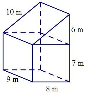 Find the surface area of the composite solid. A. 502 m2 B. 574 m2 C. 646 m2 D. 720 m-example-1