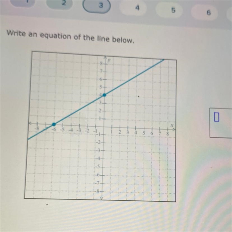 Write an equation for the line below.-example-1