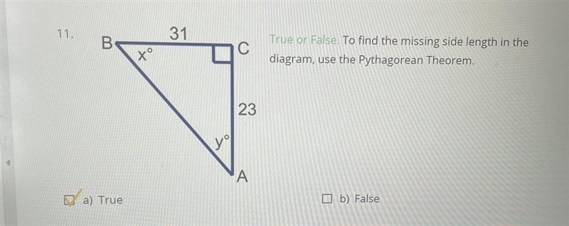 11) Help pls I have the answer I just need to show the work. True or False. To find-example-1