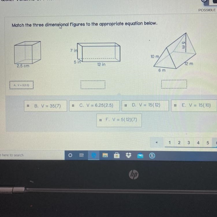 PLEASE HELP ME!!! match the three dimensional figures to the appropriate equation-example-1