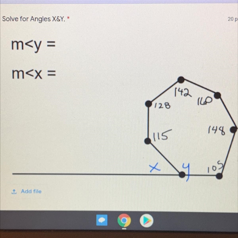 Solve for Angles X&Y.-example-1