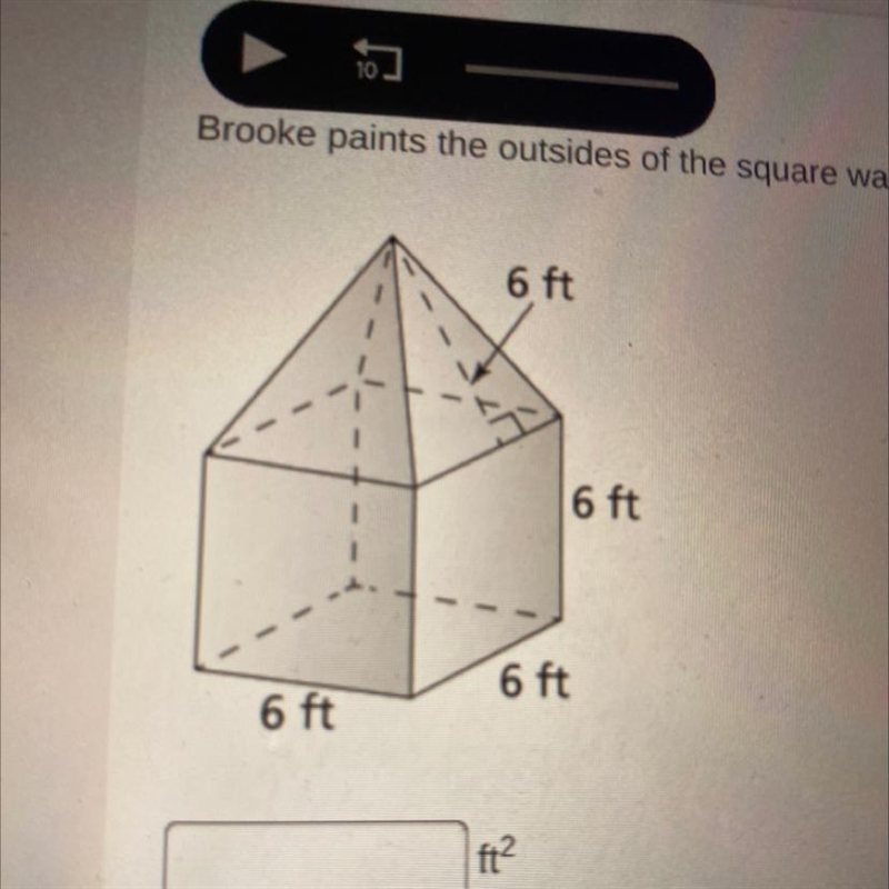 Brooke paints the outsides of the square walls and triangular ceilings of her treehouse-example-1