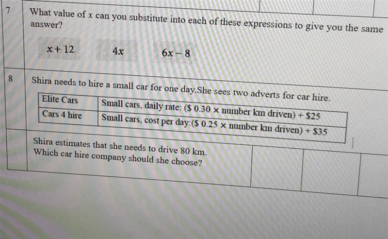 Answer these two year7 math questions thank you-example-1