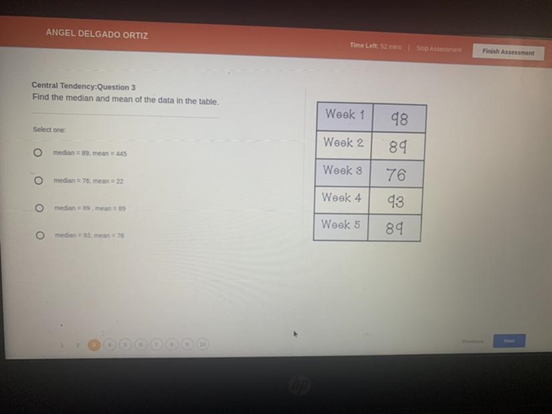 What is the range of the data in the table-example-1