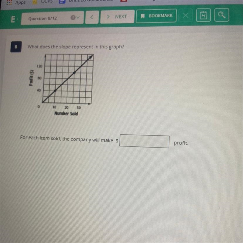 What does the slope represent in this graph ?-example-1