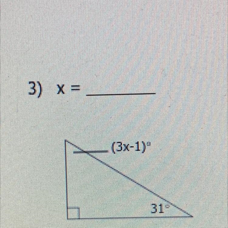 For each triangle find the value of x-example-1