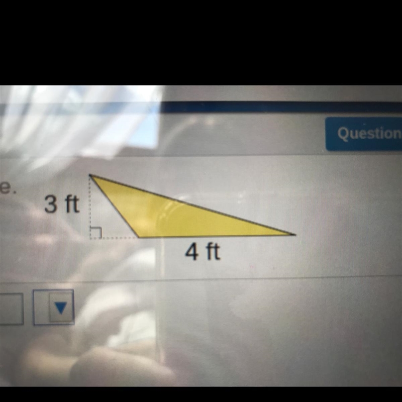 Pls hurry!! Find the area of the triangle-example-1