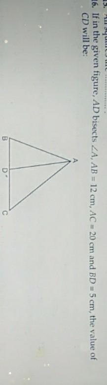 (a) 5.33 cm (b) 6.33 cm (c) 7.33 cm (d) 8.33 cm SORRY GUY'S OPTION GLT AA GYE THE-example-1