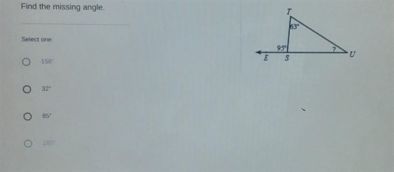 Find the missing angle.​-example-1