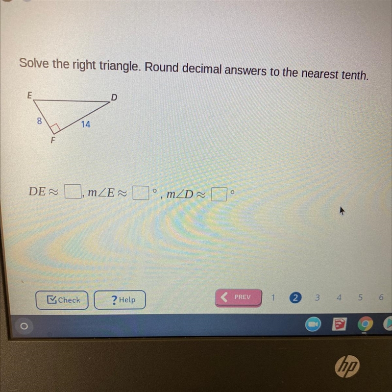 Solve the triangle. Round decimal answer to the nearest tenth...-example-1