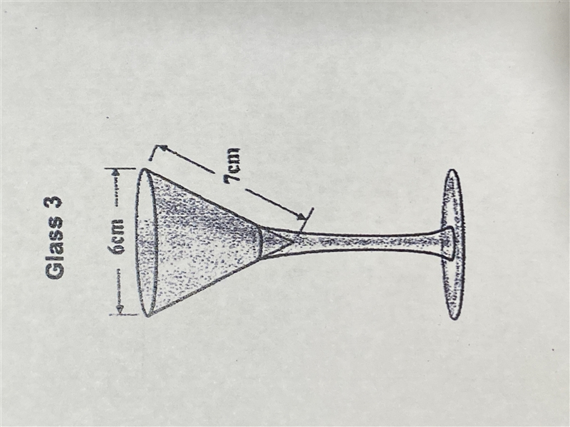 Calculate the volume of liquid that would fill the bowl of each class. Show all your-example-1