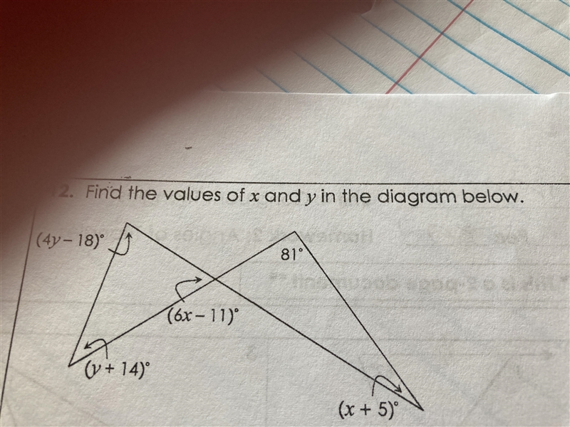 Find values of x and y from photo-example-1