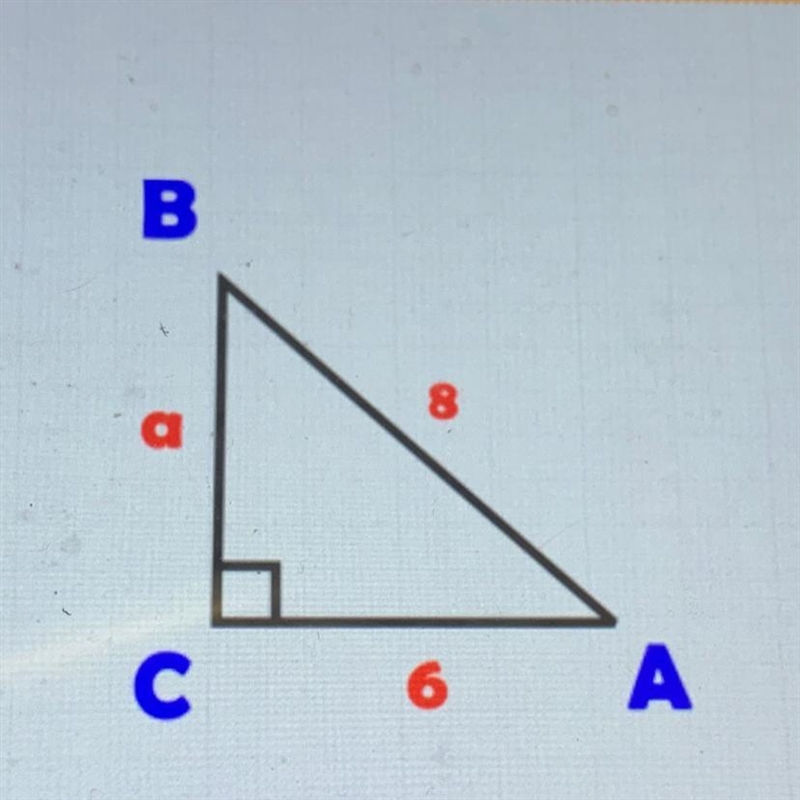 Find the length of a using the pythagorean theorem. SOMEONE PLZ HELPPP:)-example-1