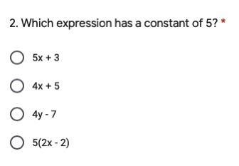 Which expression has a constant of 5?-example-1