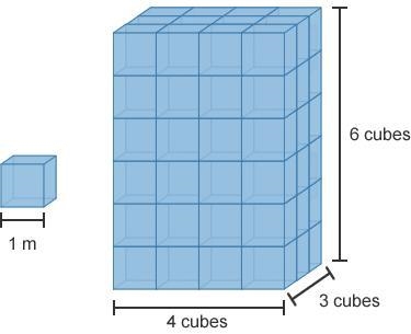 The right rectangular prism is made of equally sized cubes. If the length of each-example-1