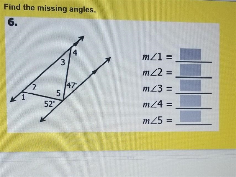 Find the missing angles.​-example-1